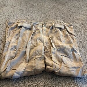American Eagle Outfitters Tan Cargo Pants Casual Cotton Blend